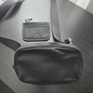 lululemon athletica Black Belt Bag and WALLET